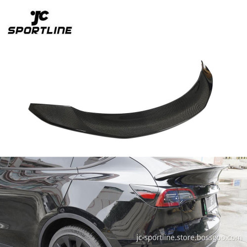 Real Carbon Fiber Rear Trunk Spoiler Wing for Tesla Model Y 2019-2021